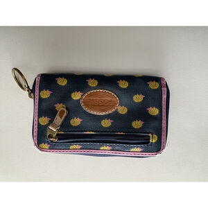 Vintage Fossil Multicolored Zip Porcupine Wallet